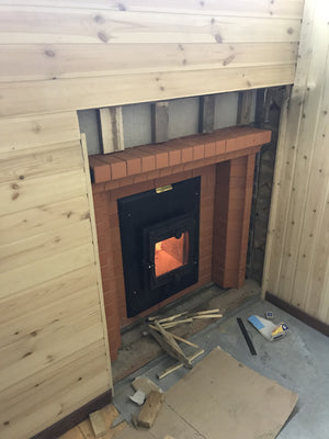 Assembling the refractory brick firebox core for the serberia series high efficiency masonry heater kits